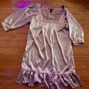 Taupe satin dress